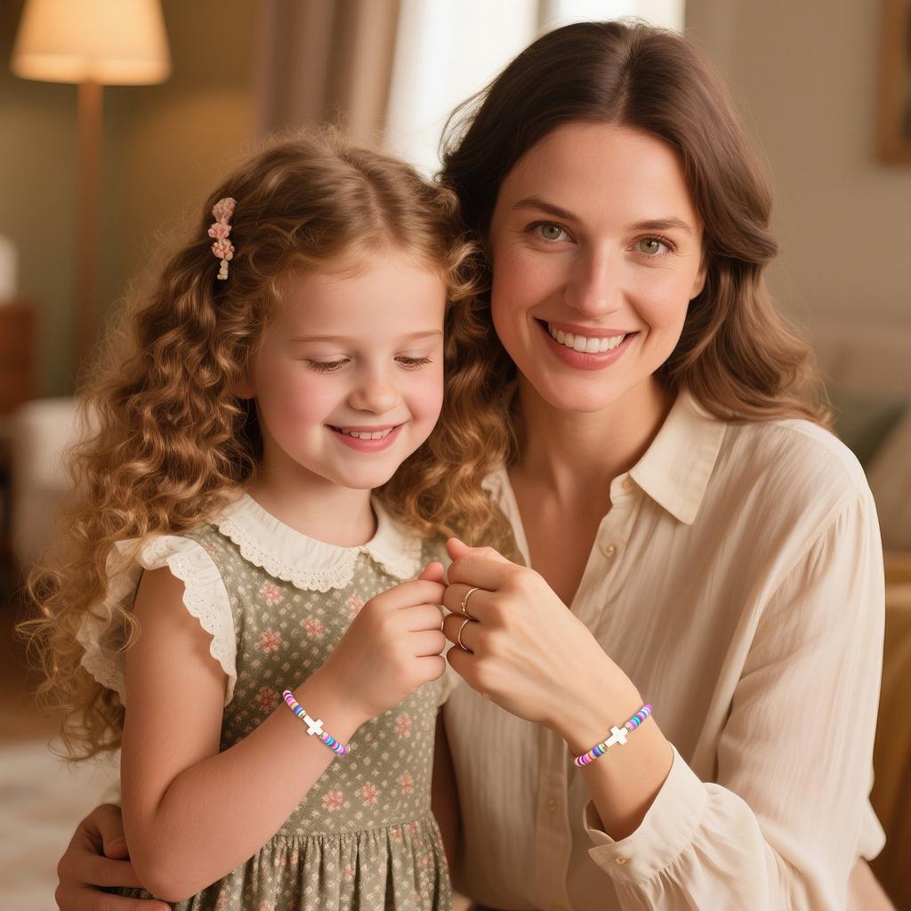 Kreuzarmband Geschenk zur Erstkommunion Mädchen Religion Abschlussgeschenk Armband Geburtstagsgeschenk für Teenager-Mädchen Modeartikel