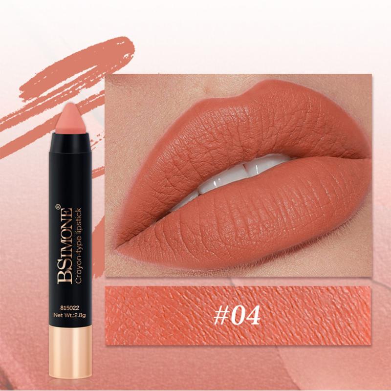 Bsimone Matte Lipstick Multicolor Non Fading Long-Lasting Velvet Lipstick Waterproof Non Stick Cup Lip Gloss Makeup