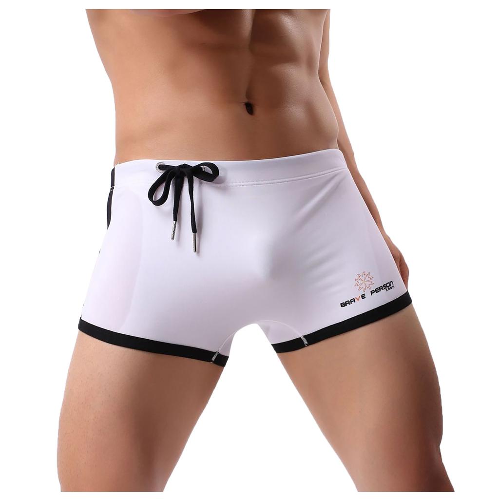 Moda Bărbați Trunchi respirabili Pantaloni Costume de baie solide Pantaloni scurți de plajă Port subțire