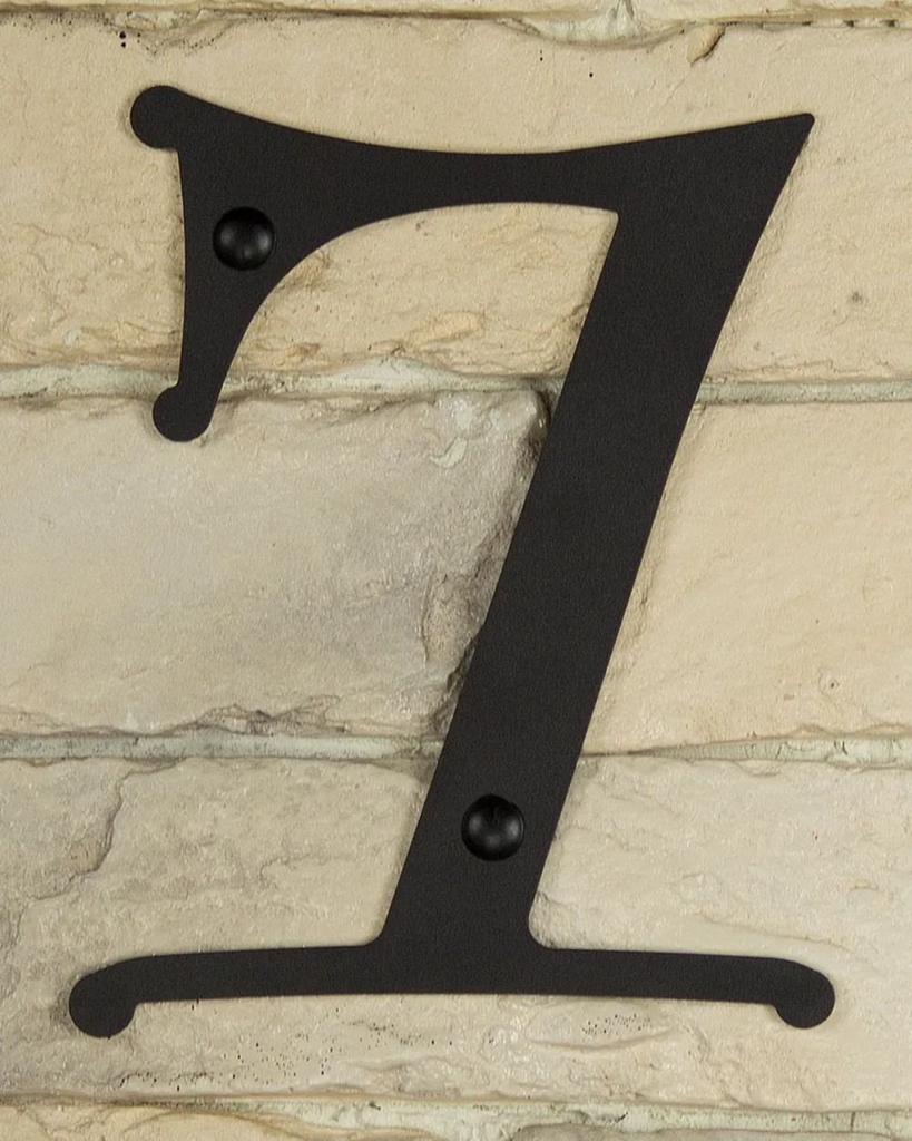 Metal Number Zero 170x145mm Black for Door Apartment House Address Sign