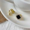 Camellia Temperament No Ear Pierced Ear Clips Pearl Flower Checkerboard Diamond Triangular Ear Clips Niche Earrings Women