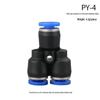 High-Pressure PE Tee & Reducer Pneumatic Quick-Fit Fittings for Air Pipe