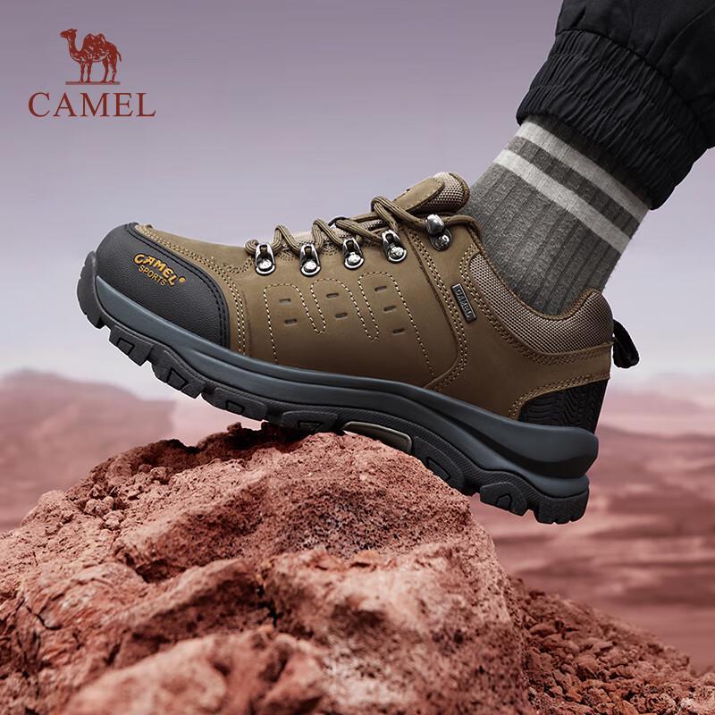 CAMEL Men's Low-Top Leather Hiking Shoes
