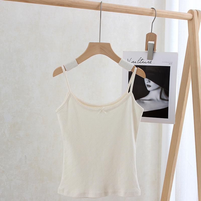 Baumwoll-Ärmellose Weste mit Schleife im Hong Kong-Stil für Damen