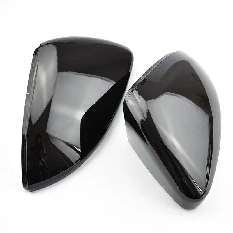 For VW Polo Mk5 6R 6C 2009-2017 Car Replacement Rearview Side Mirror Cover Wing Cap Exterior Door Case Trim Carbon Fiber Look
