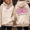 God Has The Final Say Ribbon Graphic Hoodie Women Breast Cancer Awareness Sweatshirt Autumn Winter Casual Loose Long Sleeve Wear
