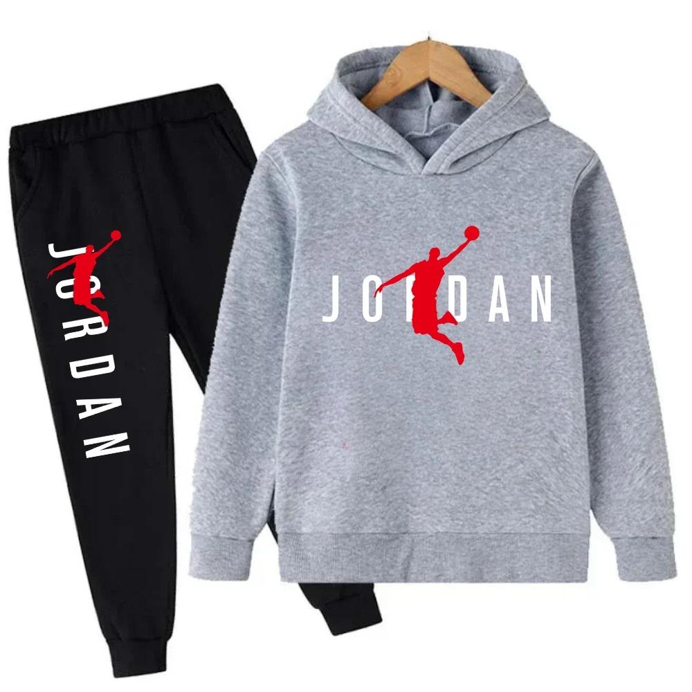 TZWYAutumn Warm Slam Dunk Master Pattern Printed Children Set Hoodie+Pant Suit 2pcs Set Kids Boy Girl Fashion Clothing Tracksuits
