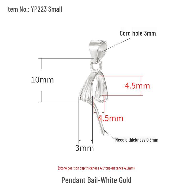 

Sterling Silver Jade Crystal Pendant Clasp for Men and Women