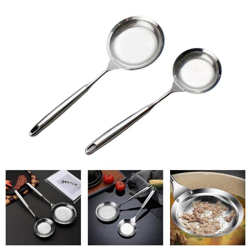 Stainless Steel Fine Mesh Strainers for Kitchen,Colander Skimmer with Long Handle Sieves Sifters for Food,Rice,Oil