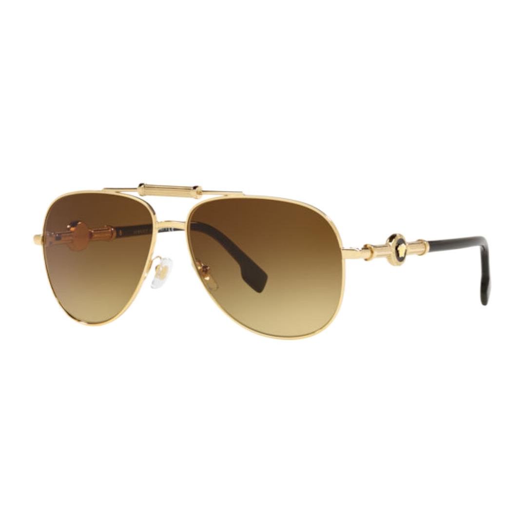 Versace Versatile Pilot Style Sunglasses Unisex sunglasses VE2236147713 Gold,59