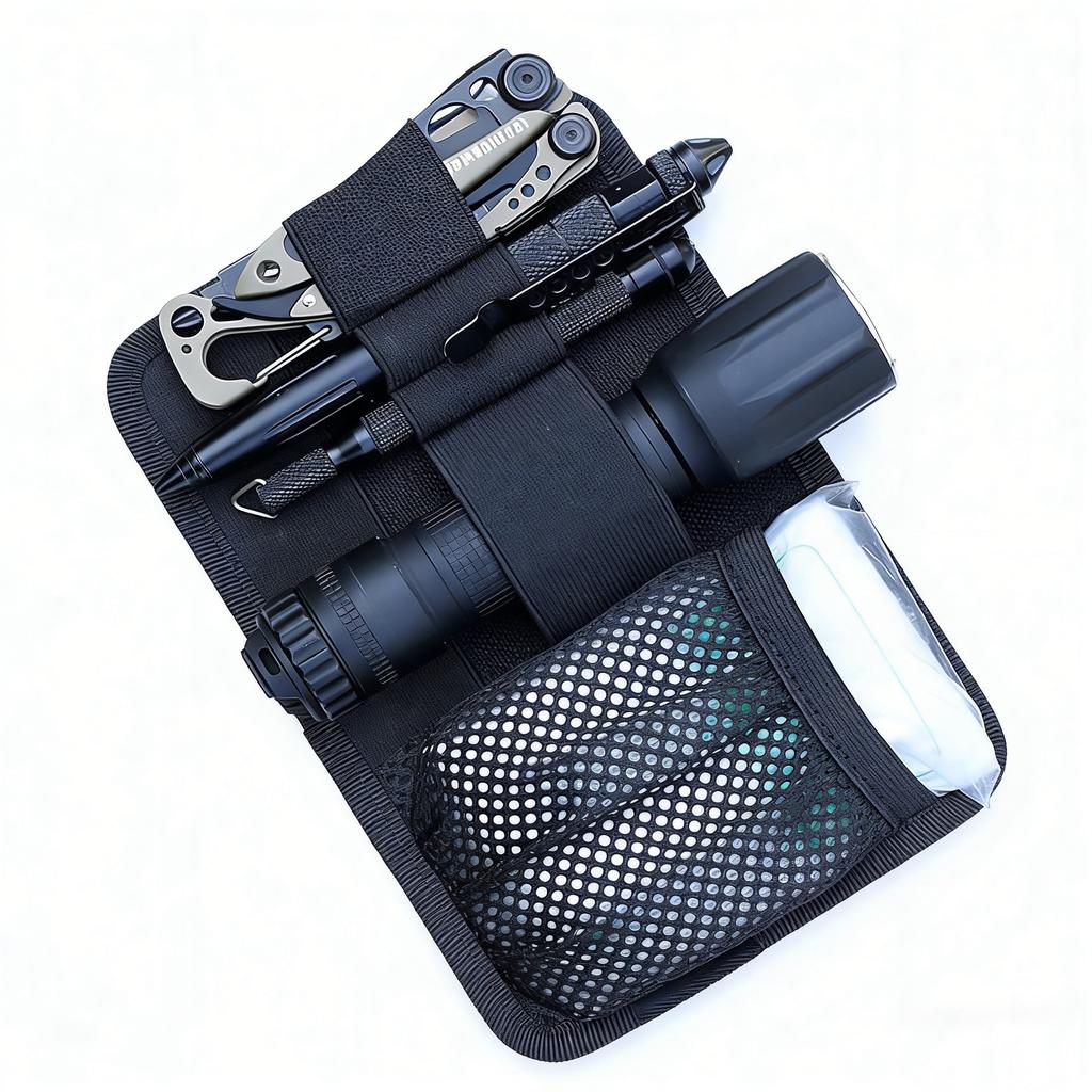 Modular Hook Loop Panel EDC Organizer - Inner Separation Pouch for Backpack Vest Hunting Accessories Utility Tools & Equipment