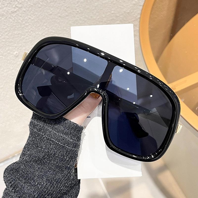 Large Frame Integrated Wind Fashion Sunglasses, High-End Casual Men'S And Women'S Windproof Sunglasses