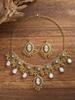 Indian Ethnic Style Gemstone Beaded Jewelry Set - Necklace & Earrings