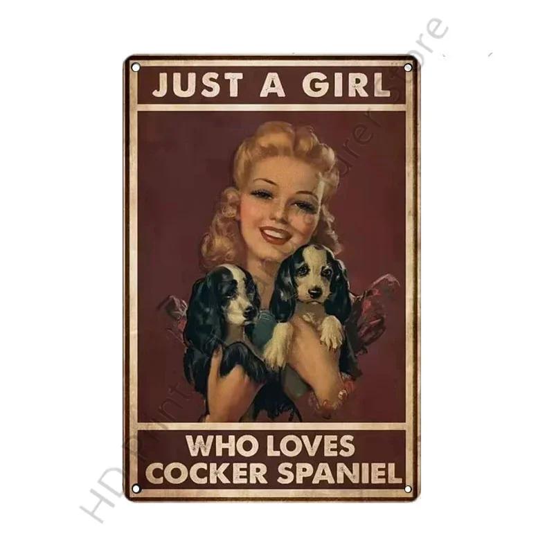 Dachshund Metal Tin Sign Tissue Dog Retro Vintage Bar Decor Wall Poster Golden Retriever Husky Plaque Home Decoration Style