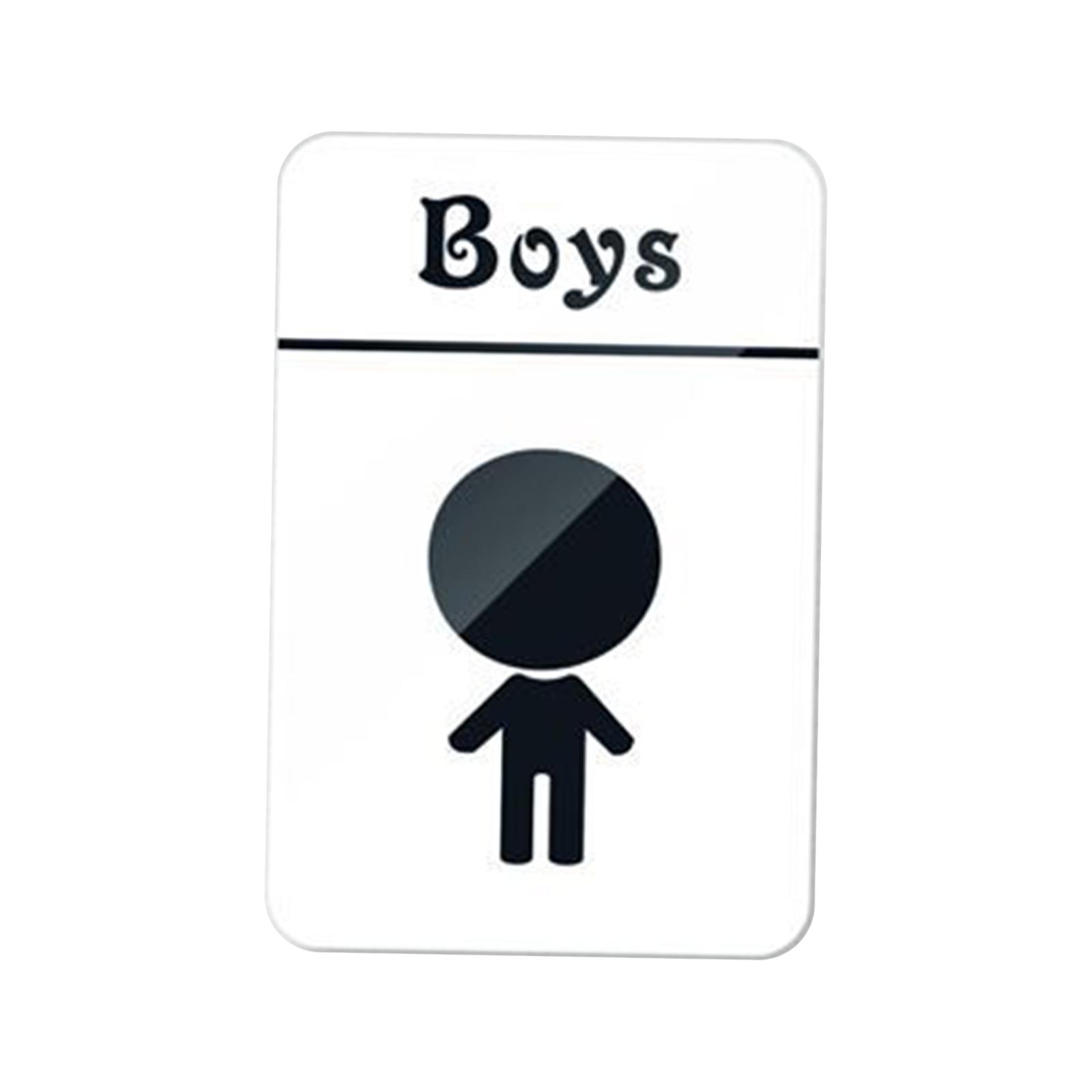 

Children Restroom Signs Man Woman Plaque Office Decorations No Drilling Toilet Sign Bathroom Sign Boy Girl Restroom Sign