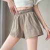 Womens Running Set Quick Dry Loose Short Sleeve Yoga Top Shorts Gym Workout Outfit
