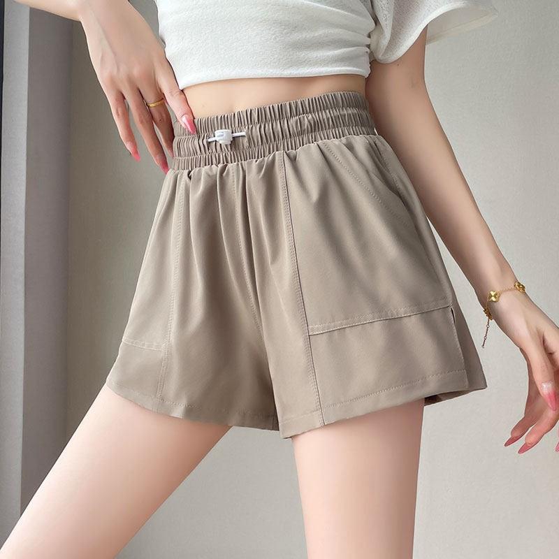 Womens Running Set Quick Dry Loose Short Sleeve Yoga Top Shorts Gym Workout Outfit