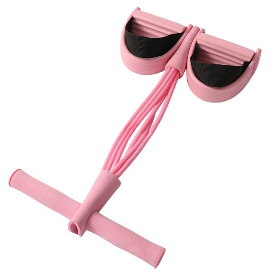 Multifunction 4/6-Tube Pedal Puller Resistance Band with Handle Elastic Yoga Sit-up Pull Rope Men Women Pedal Tensioner Exerciser Workout Equipment