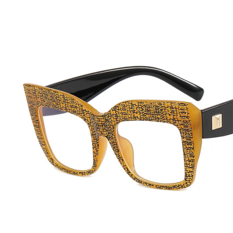 Oversize Square Cat Eyes Frame Clear Lens Glasses Myopia Nerd Spectacles -0.5 to -6.0 Big Simple Design