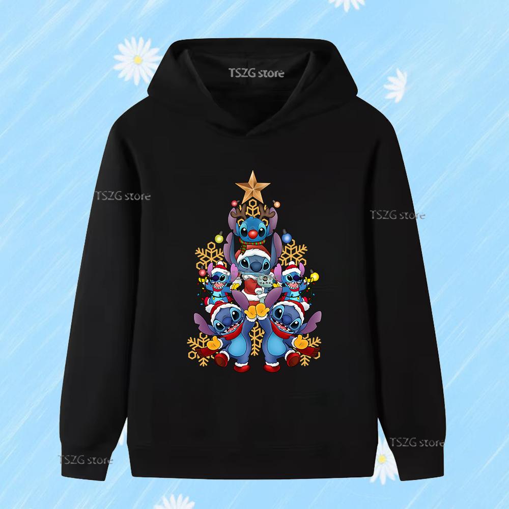 

Детский свитшот с принтом Стича Дисней, с длинным рукавом, для занятий спортом на открытом воздухе, мультяшные детские толстовки, повседневная мода для мальчика и девочки, рождественский подарок 100