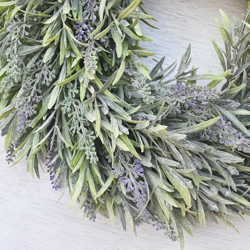 Artificial Lavender Wreath Door Decor French Blue Wedding Home Window Display Small Size