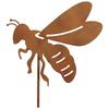 Metal Plant Support Garden Stake Wasp Brown Decorative