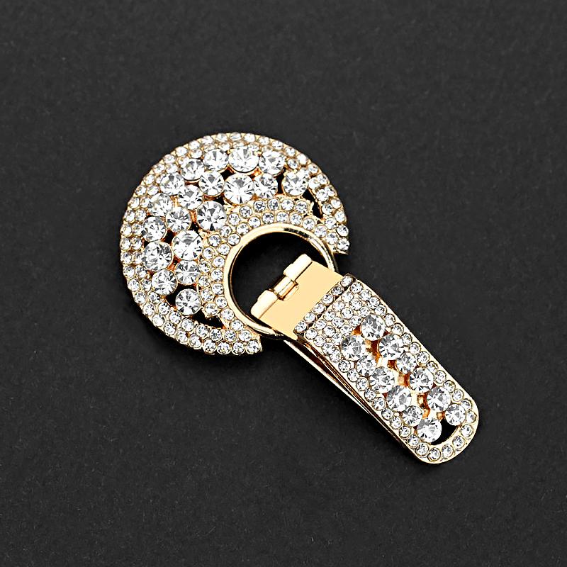 

1 шт. кардиган пуговицы пальто декор одежда аксессуар оригинальность блестящие стразы мода ручная работа швейная пряжка утконос золотистый