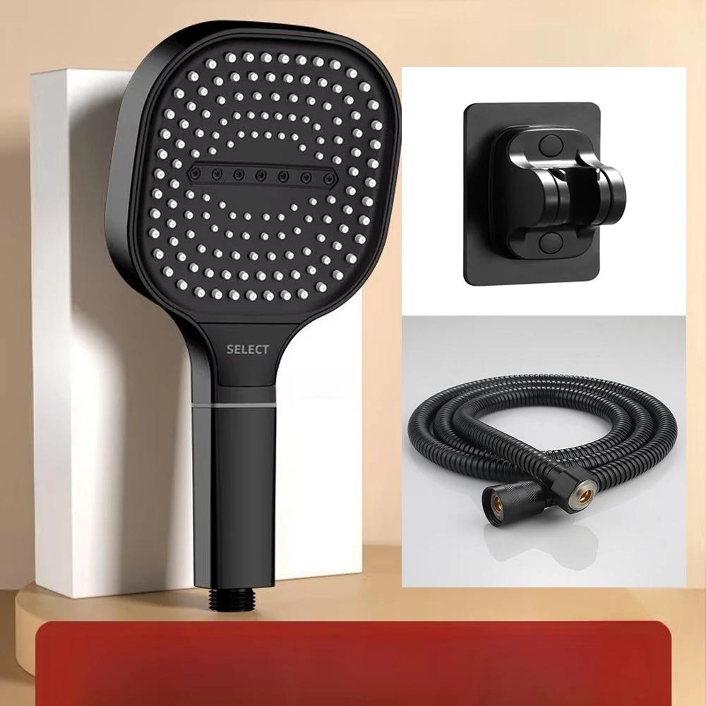 New 13cm Large Panel Shower Head Adjustable 3 Modes High Pressure Massage Shower Head Filter Element Bathroom Accessories