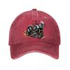 Adventure Sport Motorcycle Vector Fu  New Vintage Washed Cotton Baseball Cap Sun Hats