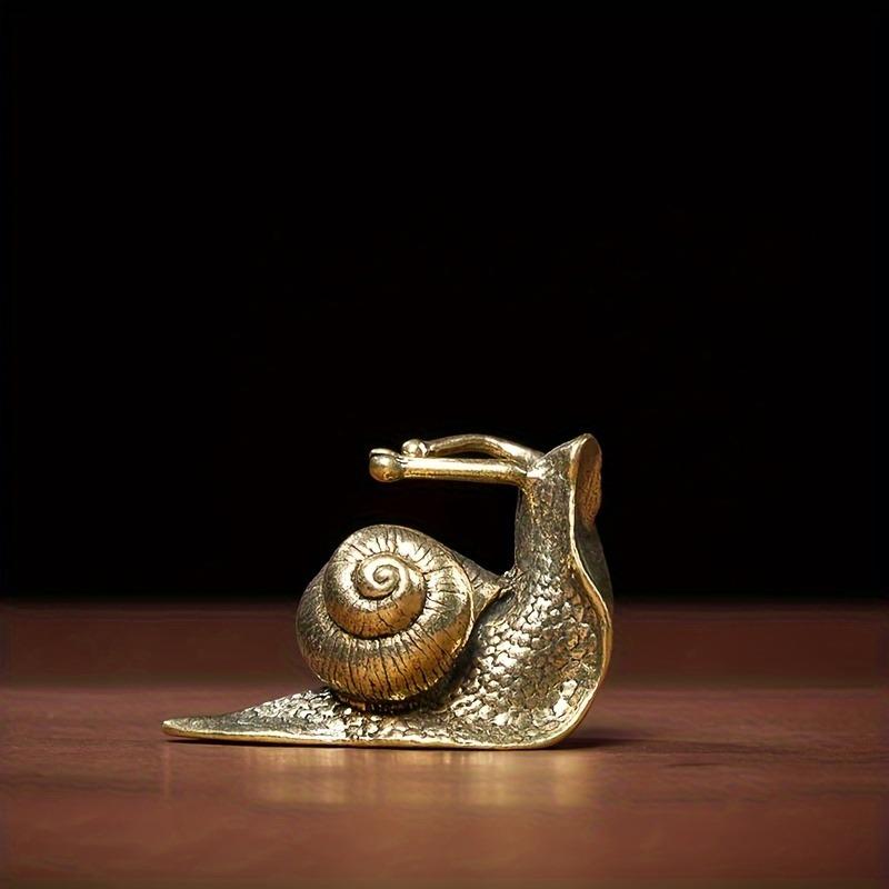 Mini Sculture di Lumache in Ottone Vintage per Decorazione Piccoli Stagni da Giardino Esterni Statuette di Lumache in Ottone Statua di Animale Regali per Decorazione Casa