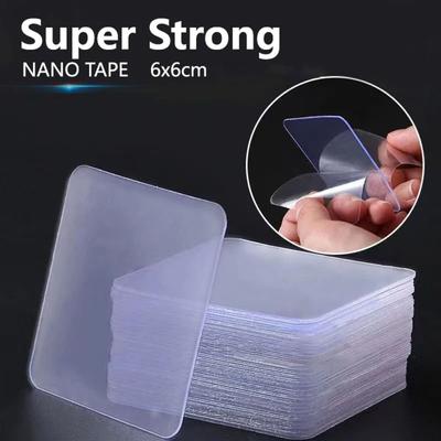Super Strong Double Sided Adhesive Nano Tape Transparent Wall Stickers Water Proof Household Products Adhesives No Traces 10pcs