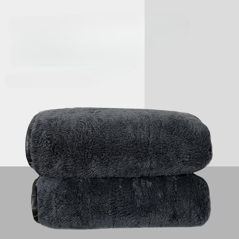 Winter Electric Bike Gloves, Warm and Thick Handle Cover, Rain and Wind Resistant Motorcycle PU Leather Hand Cover, Cotton Handle Cover