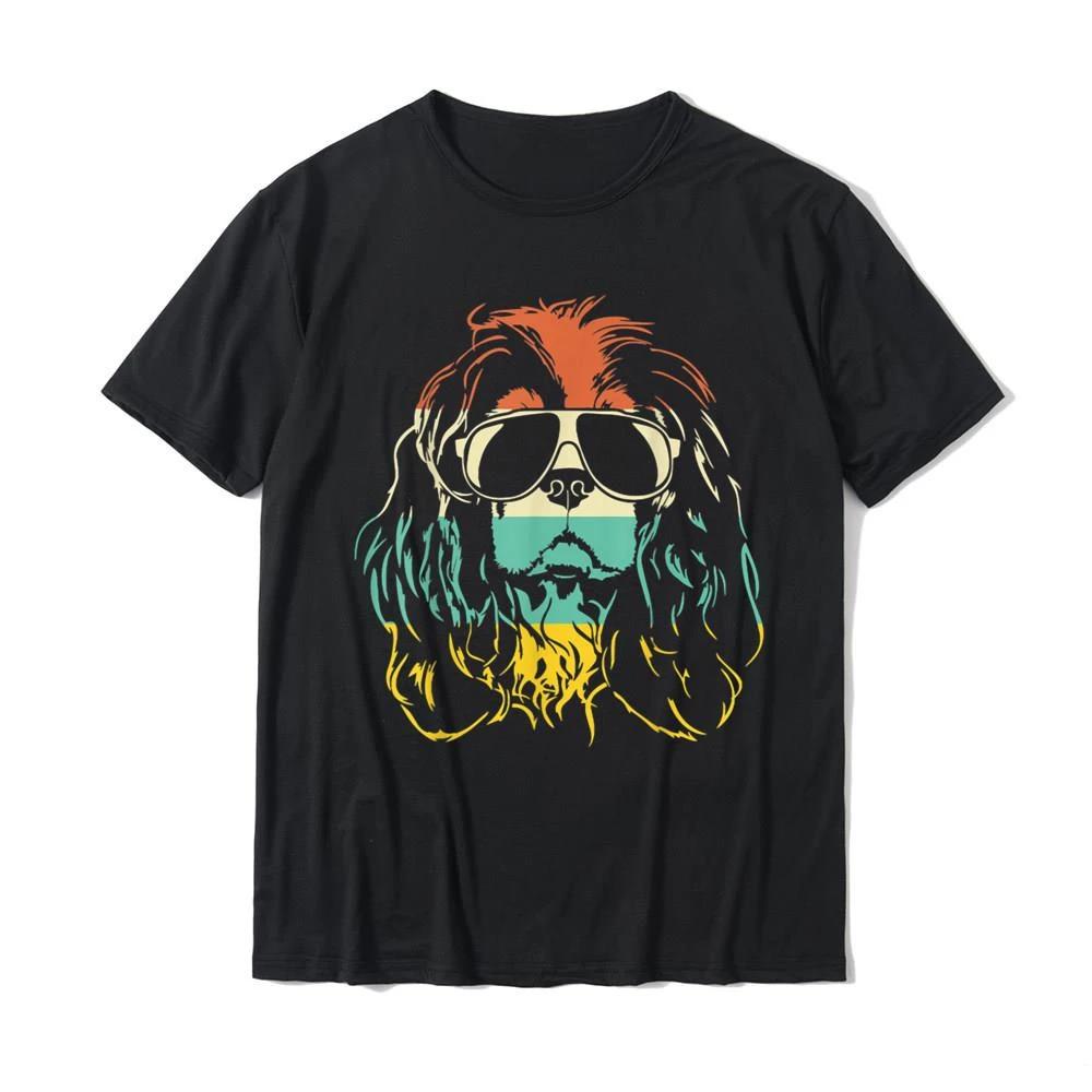 d Vintage Cavalier Dog King Charles Spaniel Fathers T-Shirt Tops & Tees Special  Youth Top T-Shirts