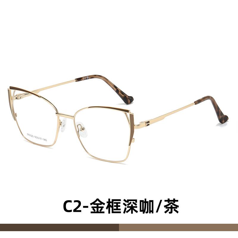 M European and American gold silk fashion trend retro ins lady beautiful flat glasses can be matched with myopia glasses