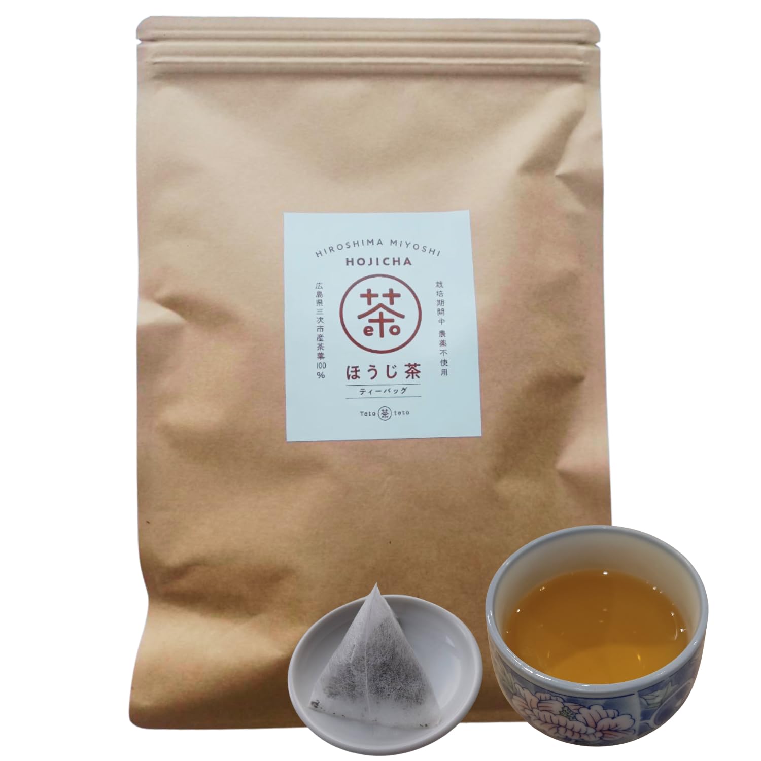 Tetoteto Roasted Green Tea Tea 2g x 30 from Miyoshi Hiroshima Prefecture Bags, bags, City, (30 bags)