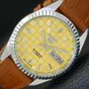 REFURBISHED SEIKO 5 AUTOMATIC MENS WATCH JAPAN MADE YELLOW DIAL CUSTOM A440027-2