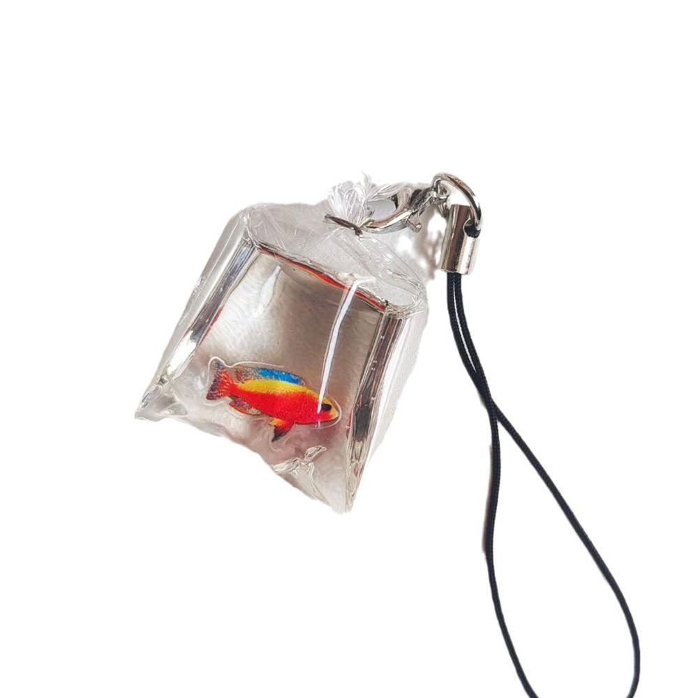 Keyring Creative Phone Lanyard Phone Pendant Goldfish Keychain Strap Fish Phone Charms Strap  Keys
