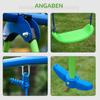 Metal Swing Set, with Seesaw, Adjustable Height, for Ages 3+ Years, Green