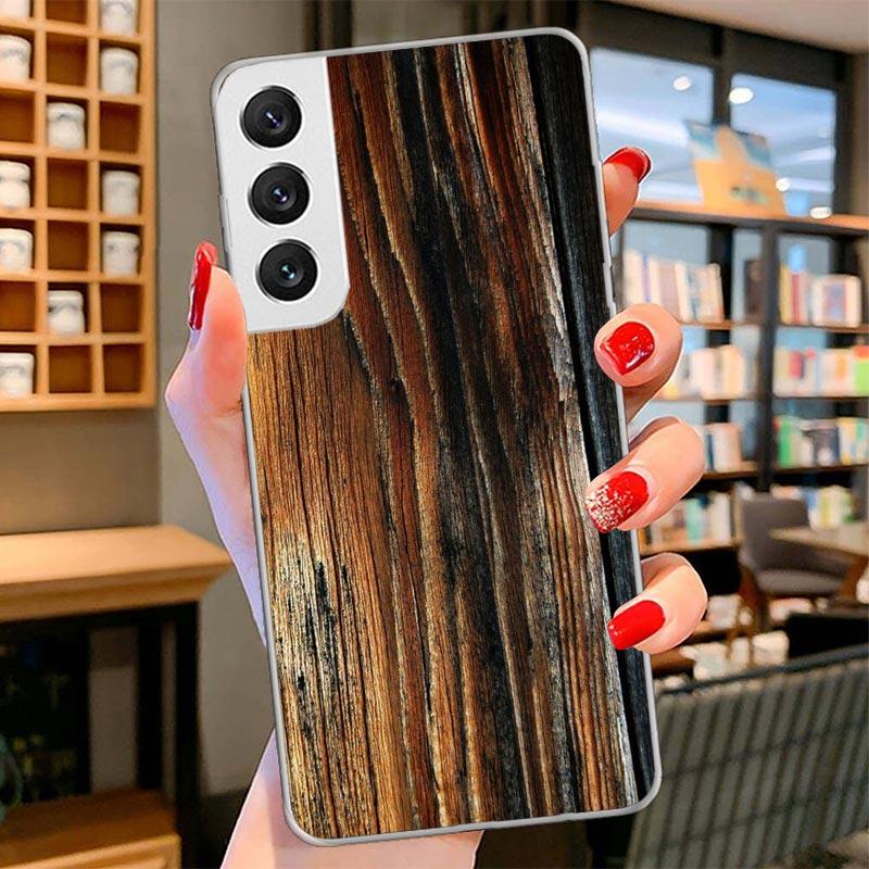 Wood Wooden Pattern Cover Phone Case For Samsung Galaxy S26 S25 Edge S24 Ultra S23 S22 Plus S21 S20 FE Soft Fundas Shell Galaxy