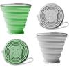 2 Pcs Collapsible Water Cup Silicone Collapsible Cup Camping Collapsible Cup Collapsible Cup with Lid Portable Silicone Water Cup Suitable for Outdoor