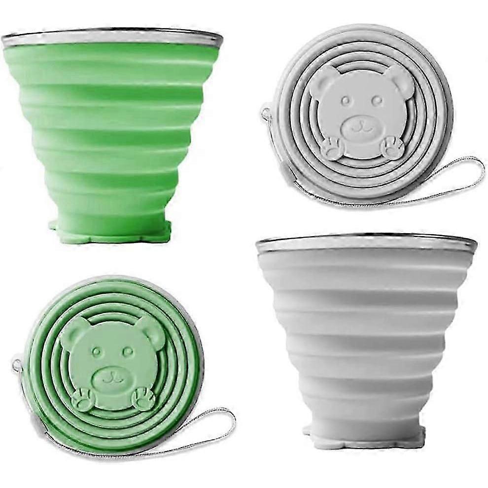 2 Pcs Collapsible Water Cup Silicone Collapsible Cup Camping Collapsible Cup Collapsible Cup with Lid Portable Silicone Water Cup Suitable for Outdoor