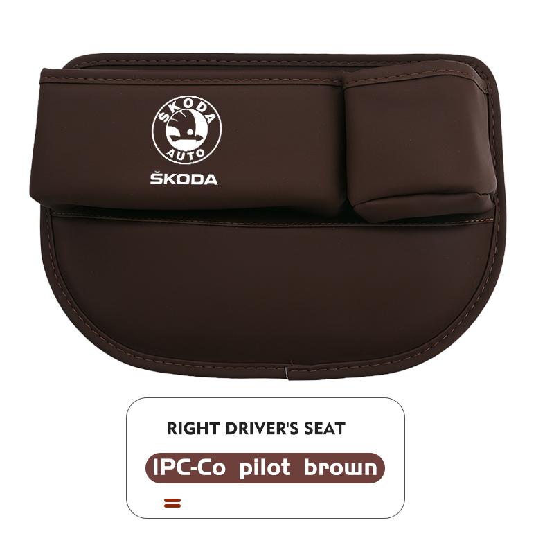 AAABT1 Car Front Seat Crevice Storage Box Pocket Cup Key Phone Holder Accessories For Skoda Octavia Superb RAPID FABIA KAMIQ KAROQ