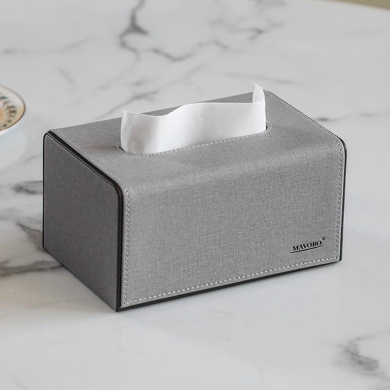 Boîte à mouchoirs de luxe de style européen, porte-mouchoirs en cuir de haute qualité, décoration pour salon, salle de bain, hôtel