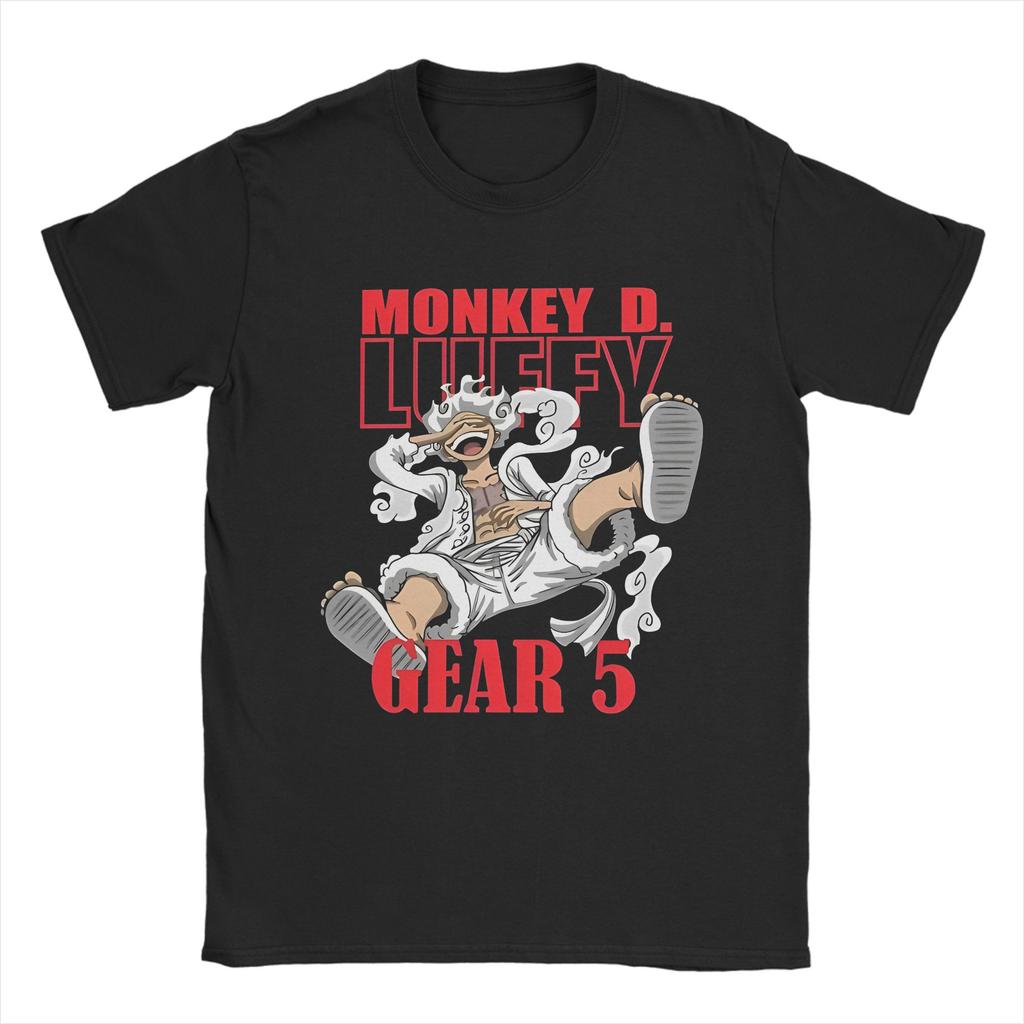 Anime Monkey D Luffy for Unisex Women T Shirt One Piece Fun Tees Short Sleeve O Neck TShirts Pure Cotton Original Tops