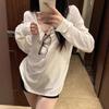 Women's Relaxed Fit Pure Cotton U-Neck Long-Sleeve T-Shirt