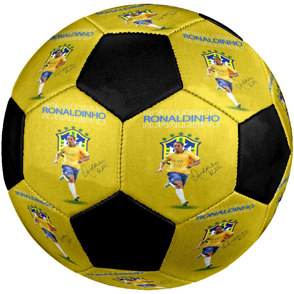 1 pz Pallone da Calcio Ronaldinho Taglia 5 Pallone da Calcetto Indoor alla Moda Colorato Gioco per il Cortile - Ottimo per Regalo agli Appassionati di Sport HE51