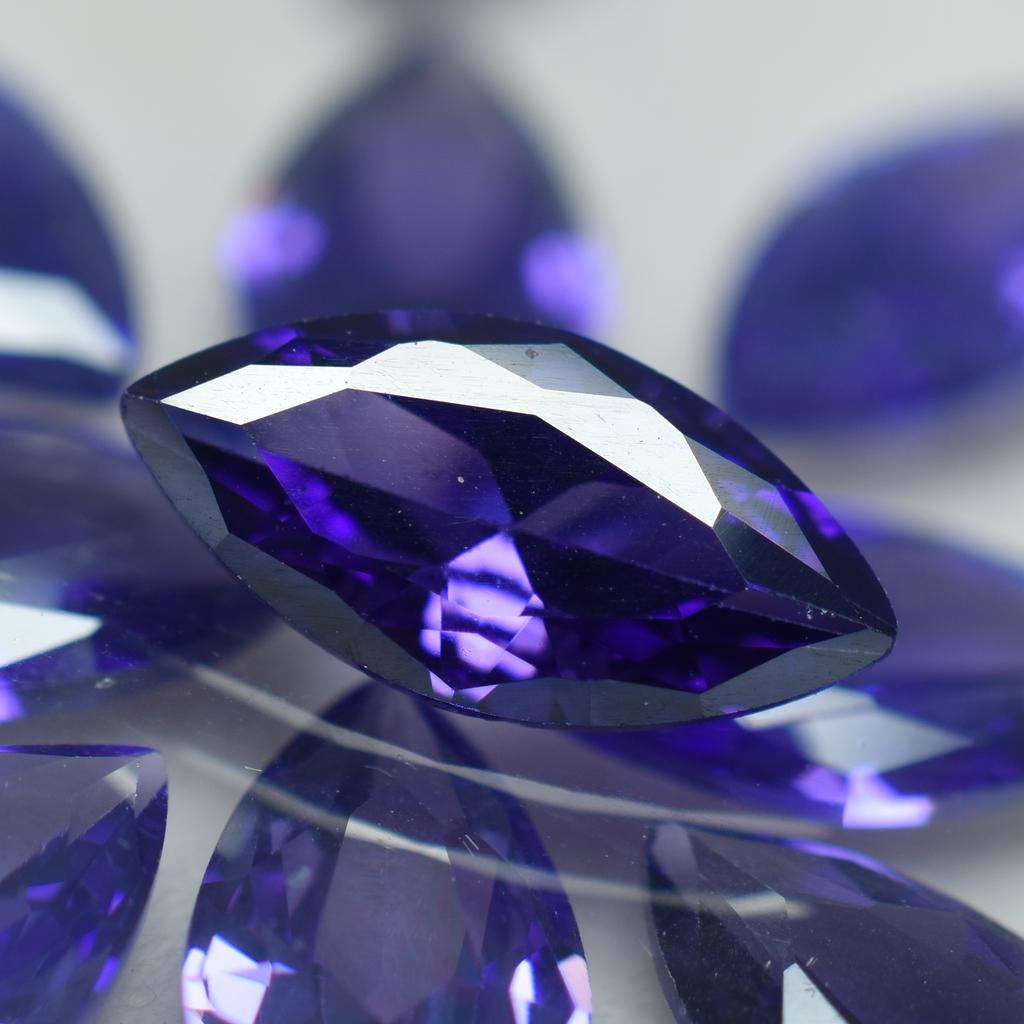 Natural Purple Tanzanite Loose Gemstone Marquise Cut 7x5 mm 21 pcs for Jewelry Making and Crafts