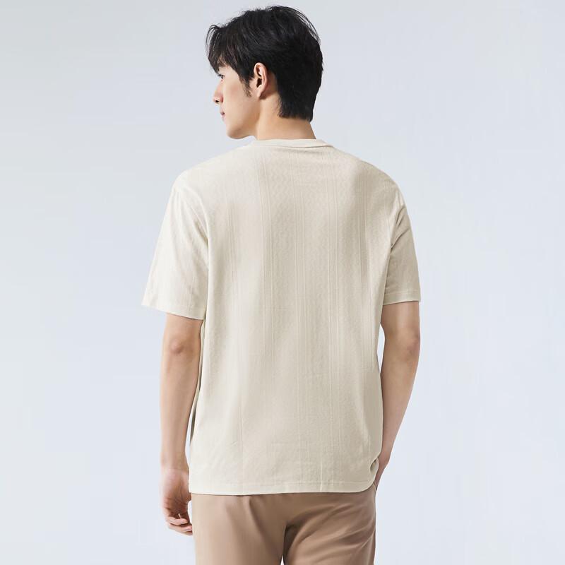Men's Jacquard Stripe Loose Fit Short Sleeve T-Shirt