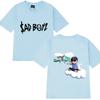Hot Singer Junior H Sad Boyz Harajuku Cartoon Graphic T Shirt Men Women Oversized Short Sleeve T-shirts Unisex 100% Cotton Tops