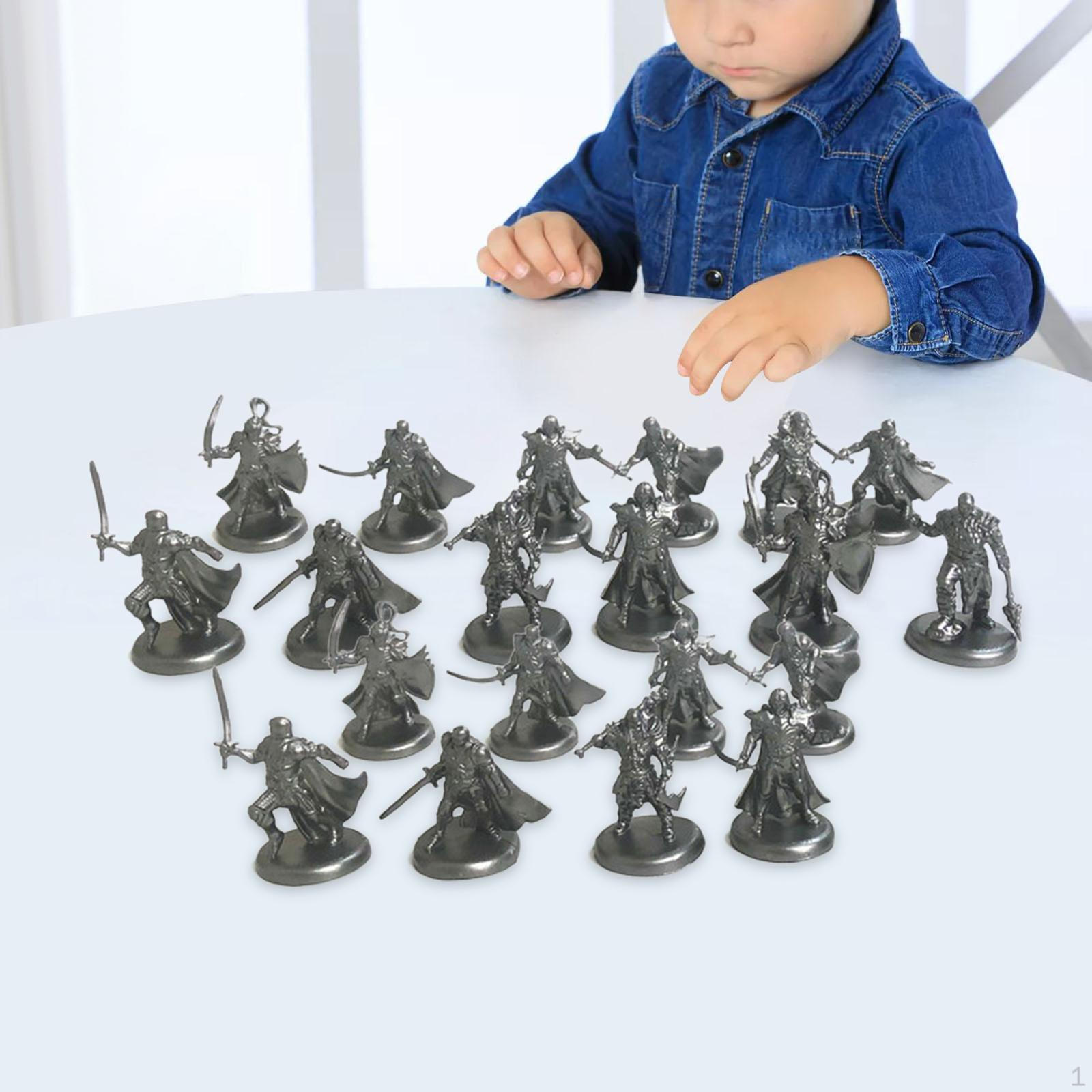 

20 Древних Моделей для Игр и Крафта с Мини-Фигурками серебряный